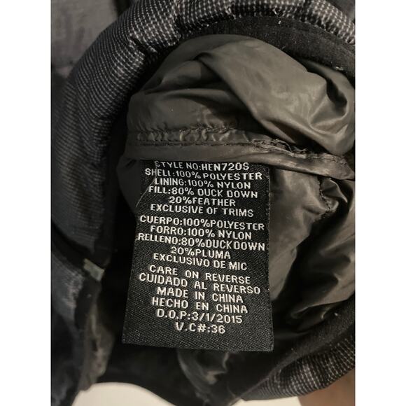 Hawk & Co puffer jacket men’s size XL charcoal gray duck down packable insulated - Picture 4 of 4